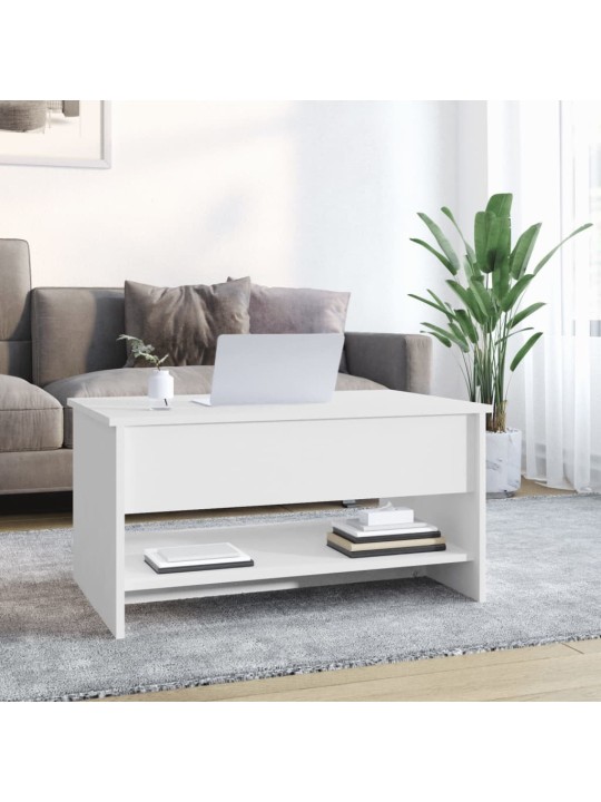 Konferenční stolek bílý 80 x 50 x 40 cm kompozitní dřevo