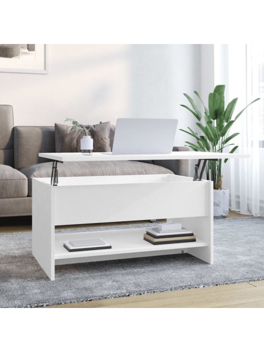 Konferenční stolek bílý 80 x 50 x 40 cm kompozitní dřevo