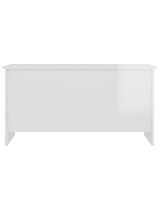 Konferenční stolek lesklý bílý 102x55,5x52,5cm kompozitní dřevo