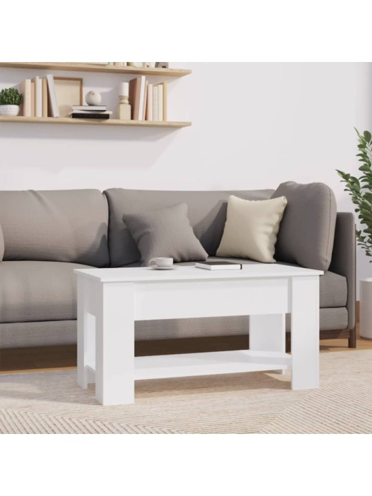 Konferenční stolek bílý 101 x 49 x 52 cm kompozitní dřevo