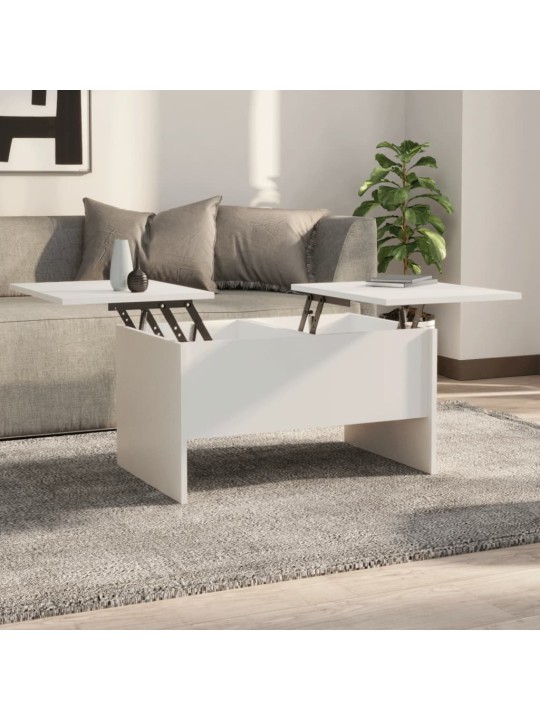 Konferenční stolek bílý 80 x 50 x 42,5 cm kompozitní dřevo