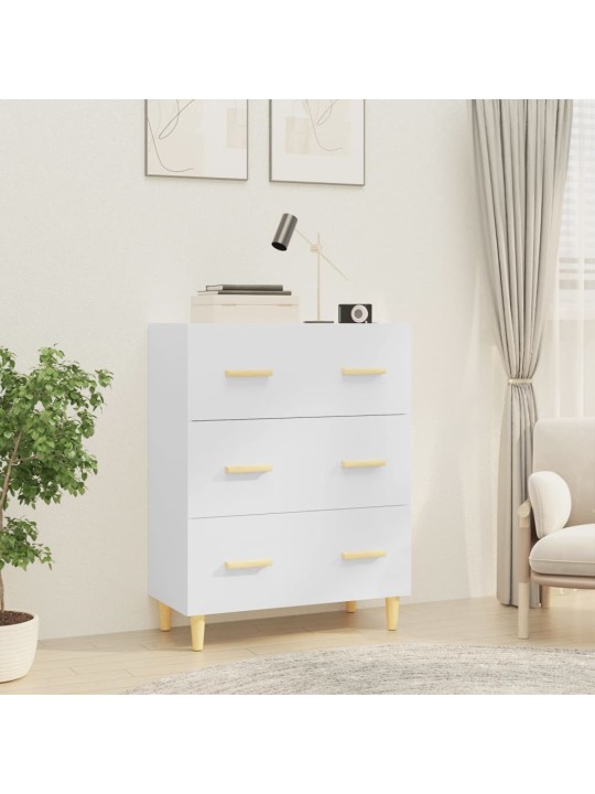Příborník bílý s vysokým leskem 70x34x90 cm kompozitní dřevo