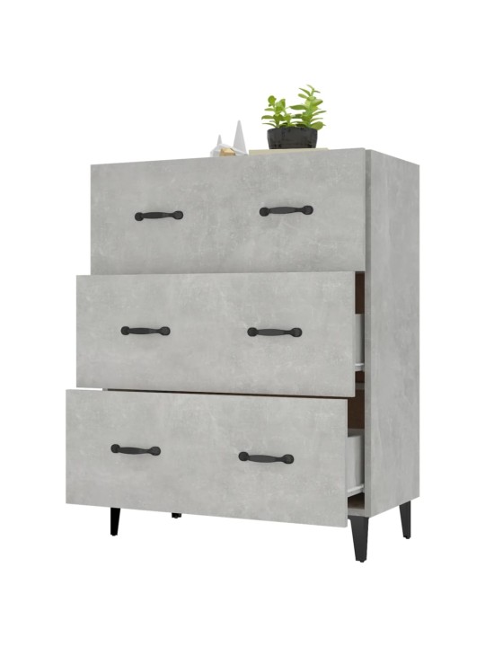 Příborník betonově šedý 69,5 x 34 x 90 cm kompozitní dřevo