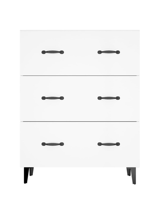 Příborník bílý s vysokým leskem 69,5x34x90 cm kompozitní dřevo