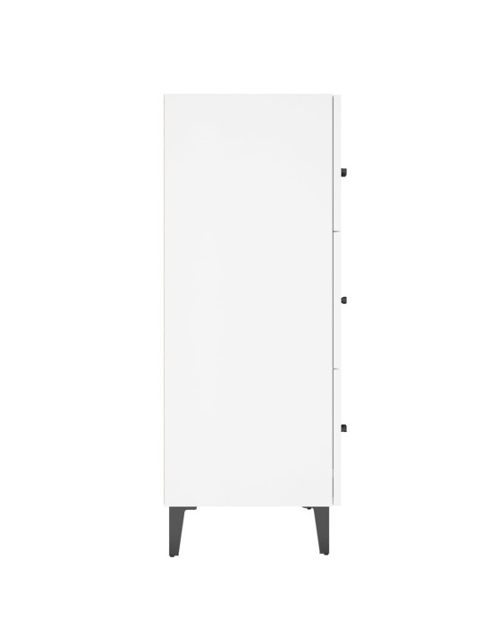 Příborník bílý s vysokým leskem 69,5x34x90 cm kompozitní dřevo