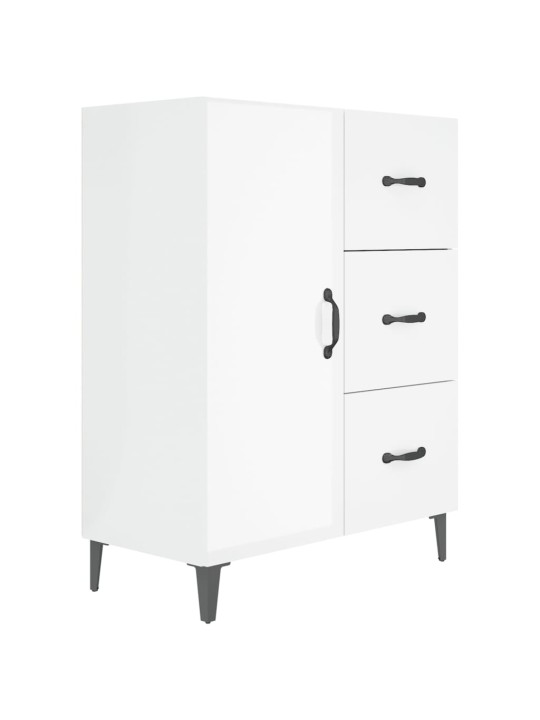 Příborník bílý s vysokým leskem 69,5x34x90 cm kompozitní dřevo