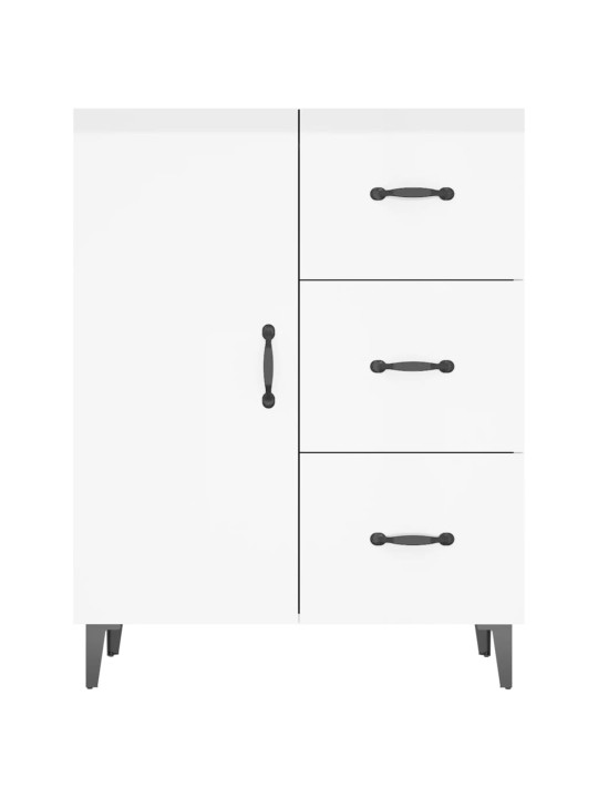 Příborník bílý s vysokým leskem 69,5x34x90 cm kompozitní dřevo