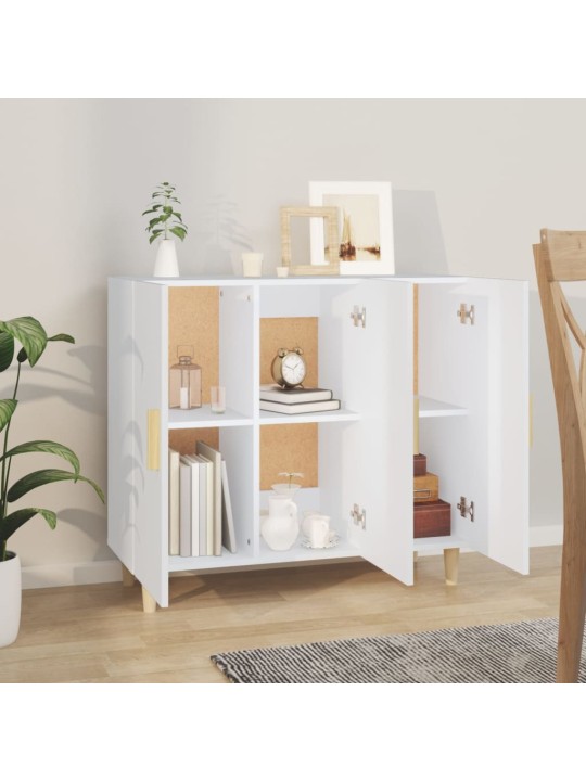 Příborník bílý 90 x 34 x 80 cm kompozitní dřevo