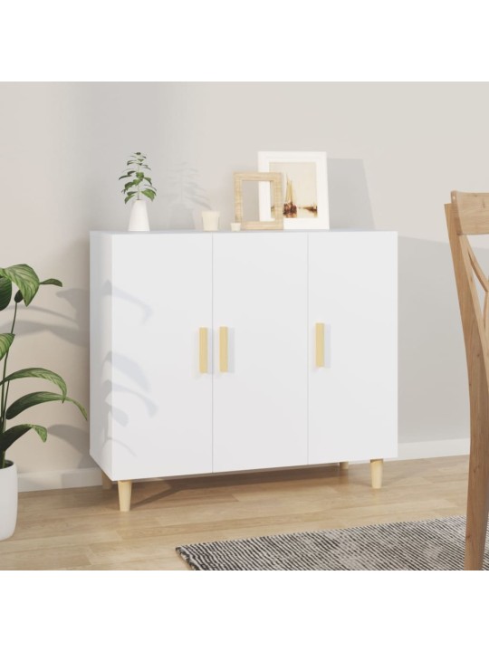 Příborník bílý 90 x 34 x 80 cm kompozitní dřevo