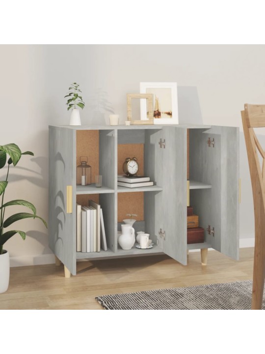 Příborník betonově šedý 90 x 34 x 80 cm kompozitní dřevo