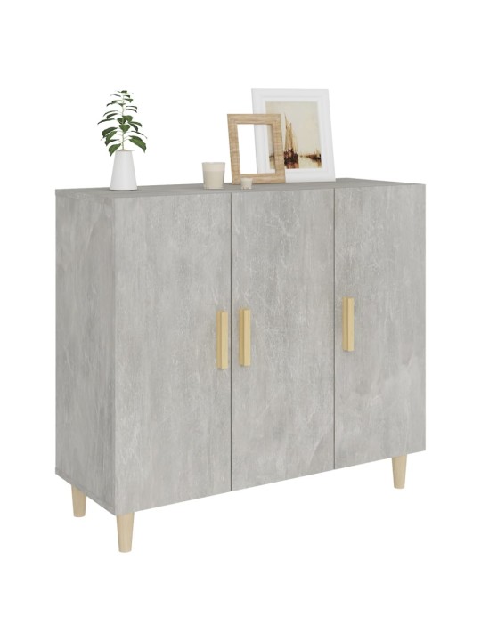 Příborník betonově šedý 90 x 34 x 80 cm kompozitní dřevo