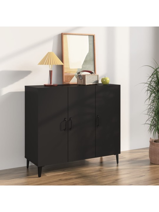 Příborník černý 90 x 34 x 80 cm kompozitní dřevo