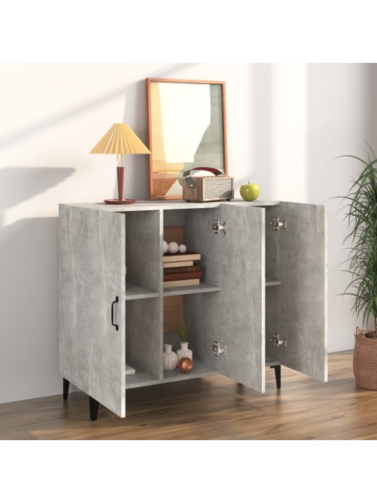 Příborník betonově šedý 90 x 34 x 80 cm kompozitní dřevo