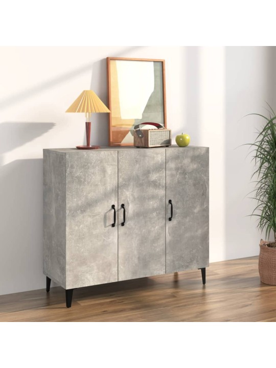 Příborník betonově šedý 90 x 34 x 80 cm kompozitní dřevo