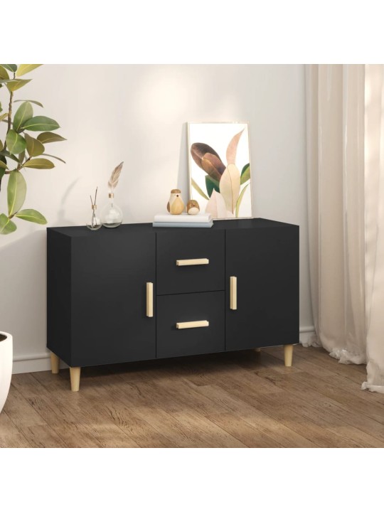 Příborník černý 100 x 36 x 60 cm kompozitní dřevo