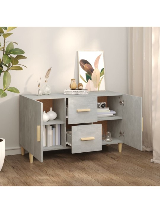 Příborník betonově šedý 100 x 36 x 60 cm kompozitní dřevo