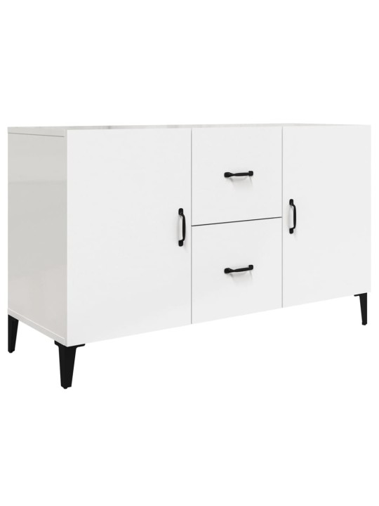 Příborník bílý s vysokým leskem 100x36x60 cm kompozitní dřevo