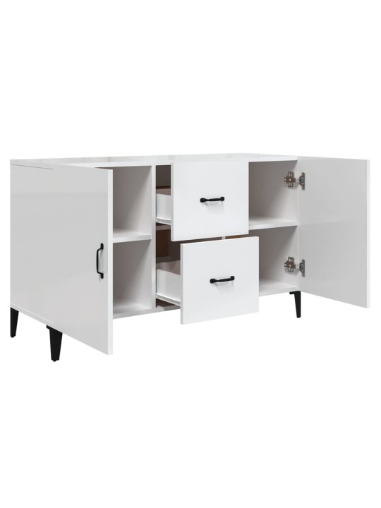 Příborník bílý s vysokým leskem 100x36x60 cm kompozitní dřevo