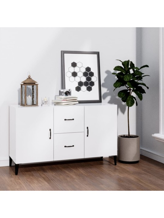 Příborník bílý s vysokým leskem 100x36x60 cm kompozitní dřevo
