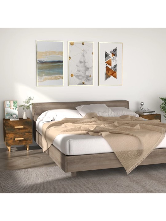 Noční stolky 2 ks kouřový dub 40 x 35 x 47,5 cm