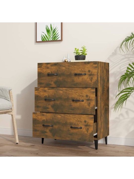 Příborník kouřový dub 69,5 x 34 x 90 cm kompozitní dřevo