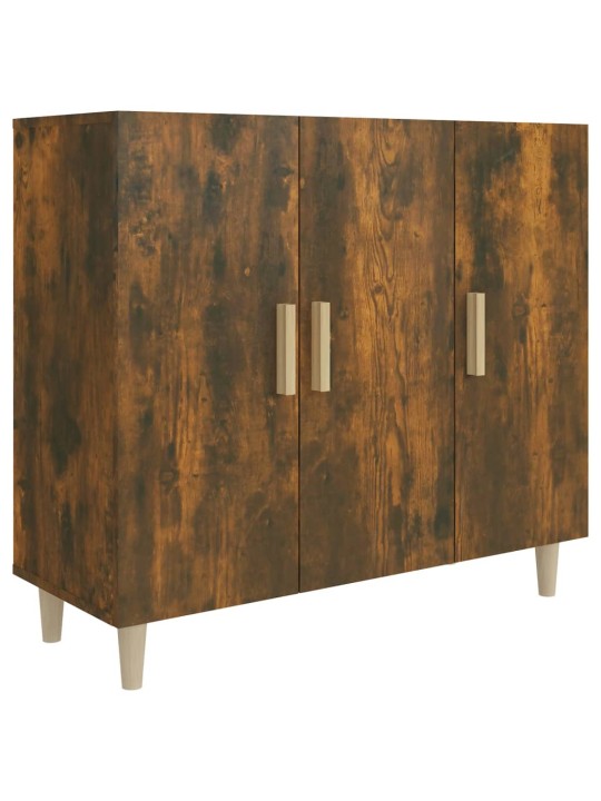 Příborník kouřový dub 90 x 34 x 80 cm kompozitní dřevo