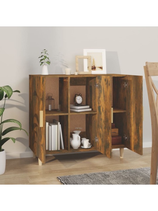 Příborník kouřový dub 90 x 34 x 80 cm kompozitní dřevo