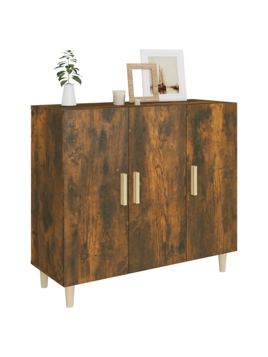 Příborník kouřový dub 90 x 34 x 80 cm kompozitní dřevo