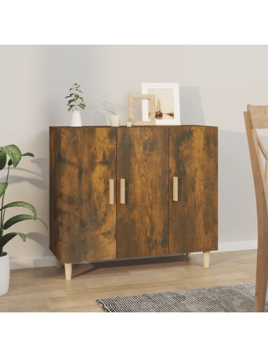 Příborník kouřový dub 90 x 34 x 80 cm kompozitní dřevo