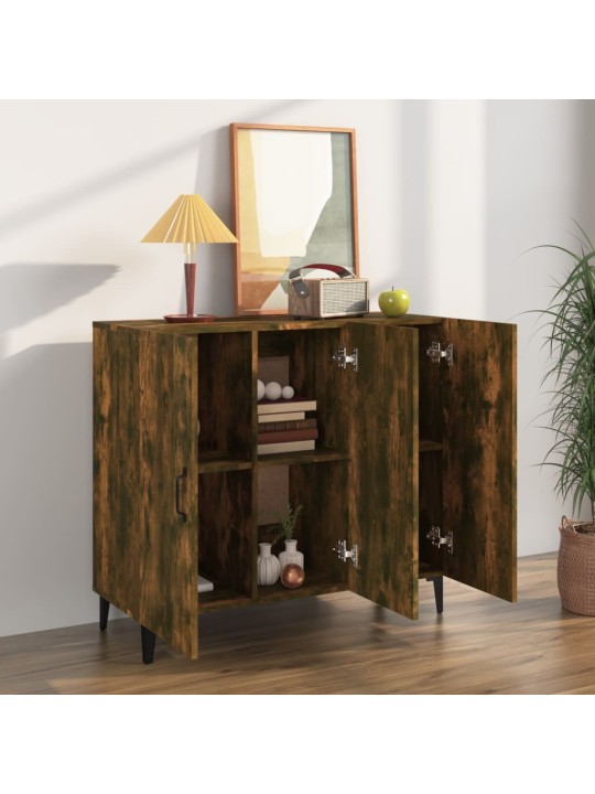Příborník kouřový dub 90 x 34 x 80 cm kompozitní dřevo