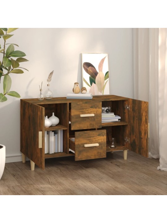 Příborník kouřový dub 100 x 36 x 60 cm kompozitní dřevo