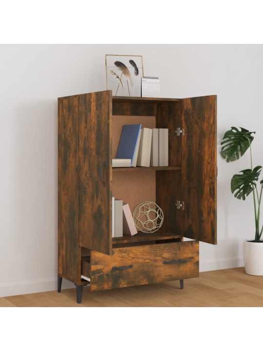 Komoda kouřový dub 70 x 31 x 115 cm kompozitní dřevo