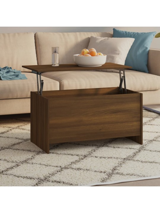 Konferenční stolek hnědý dub 102x55,5x52,5 cm kompozitní dřevo