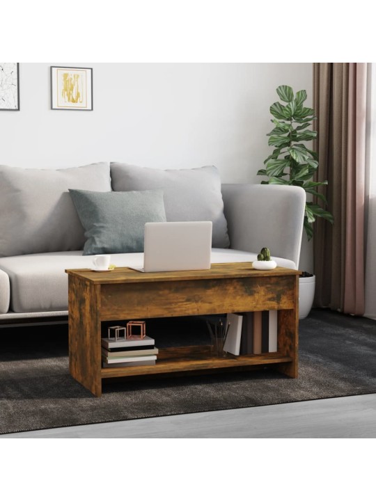 Konferenční stolek kouřový dub 102x50x52,5 cm kompozitní dřevo
