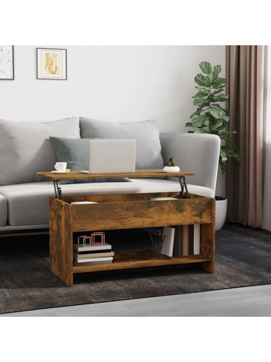 Konferenční stolek kouřový dub 102x50x52,5 cm kompozitní dřevo