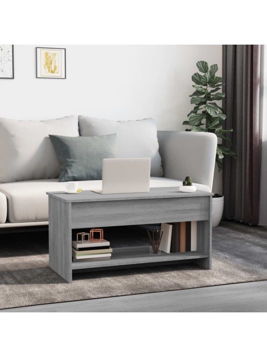 Konferenční stolek šedý sonoma 102x50x52,5 cm kompozitní dřevo