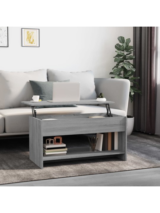 Konferenční stolek šedý sonoma 102x50x52,5 cm kompozitní dřevo