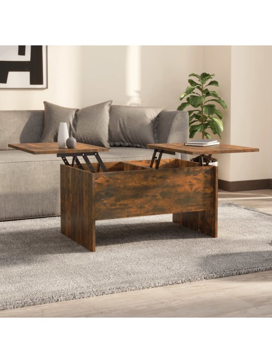 Konferenční stolek kouřový dub 80x50x42,5 cm kompozitní dřevo