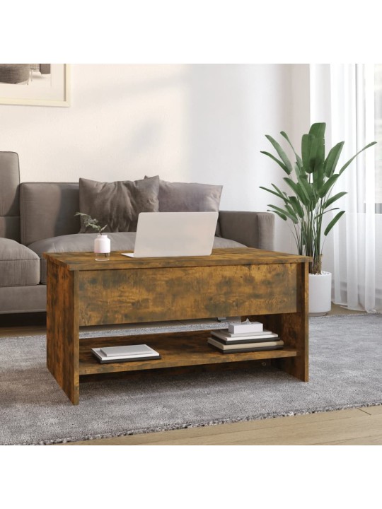 Konferenční stolek kouřový dub 80x50x40 cm kompozitní dřevo