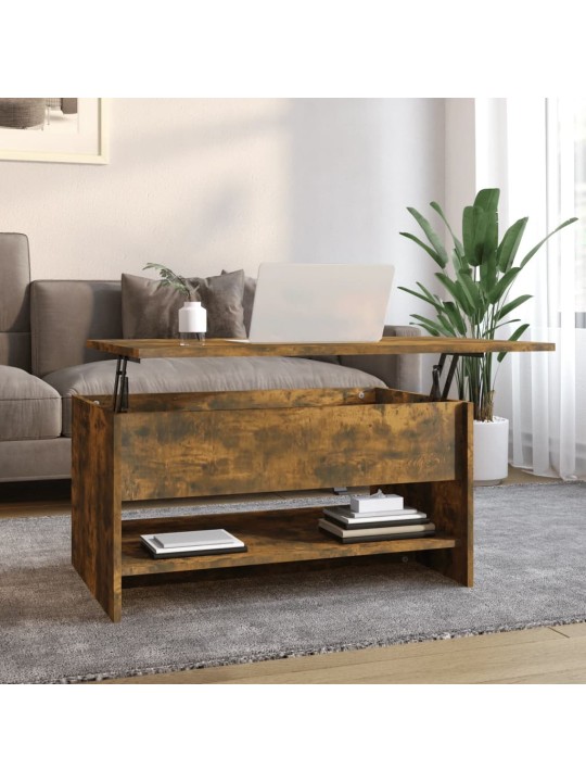 Konferenční stolek kouřový dub 80x50x40 cm kompozitní dřevo
