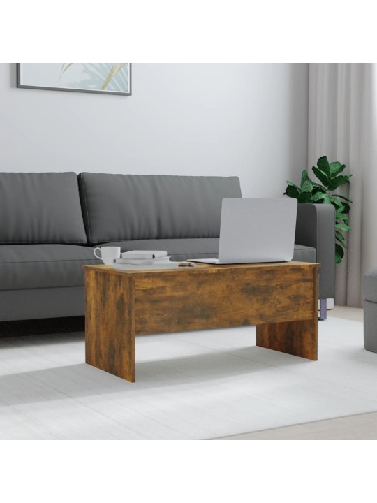 Konferenční stolek kouřový dub 102x50,5x46,5cm kompozitní dřevo