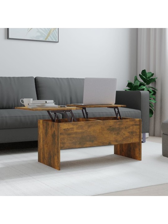 Konferenční stolek kouřový dub 102x50,5x46,5cm kompozitní dřevo