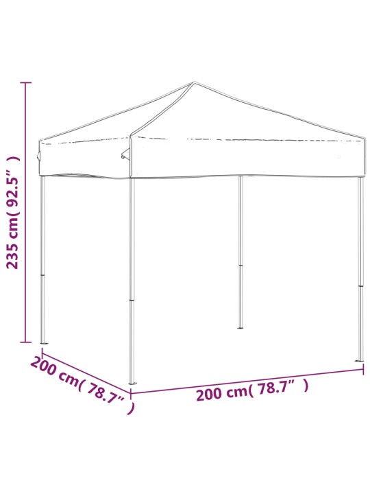 Skládací party stan antracitový 2 x 2 m