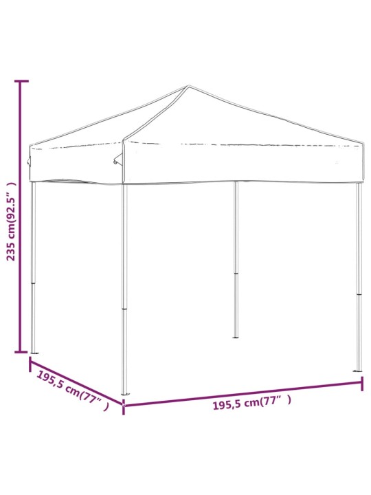 Skládací party stan taupe 2 x 2 m