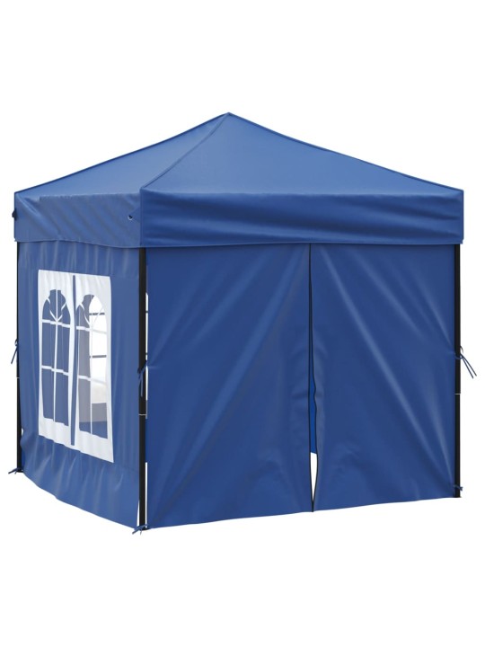Skládací party stan s bočními stěnami modrý 2 x 2 m