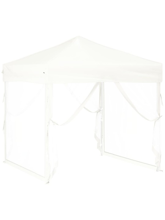 Skládací party stan s bočními stěnami bílý 2 x 2 m