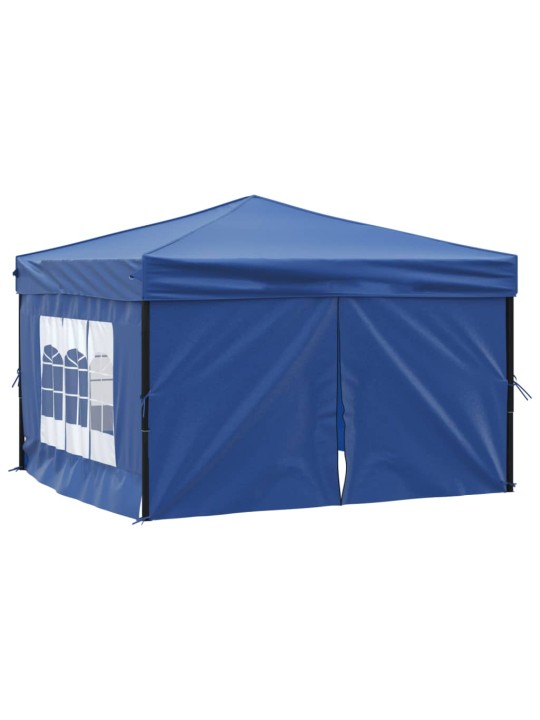 Skládací party stan s bočními stěnami modrý 3 x 3 m