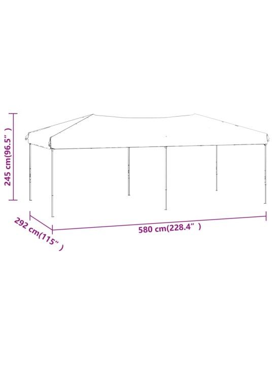 Skládací party stan modrý 3 x 6 m