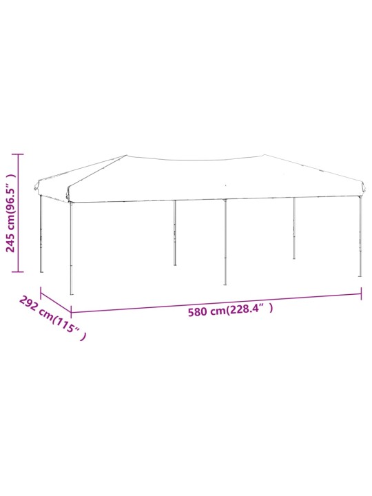 Skládací party stan krémový 3 x 6 m