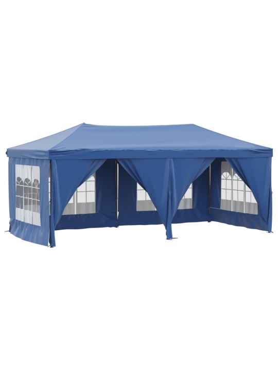 Skládací party stan s bočními stěnami modrý 3 x 6 m